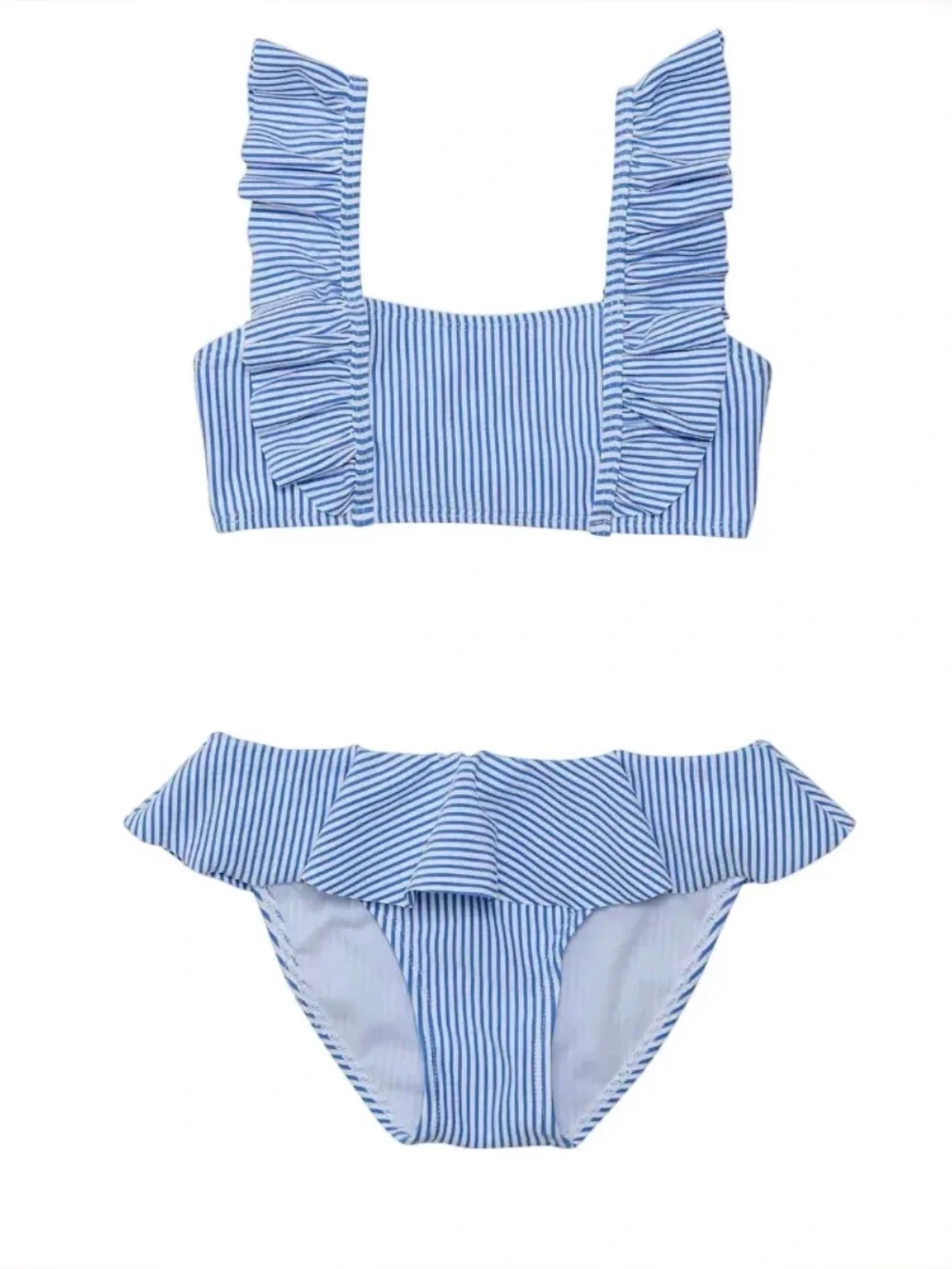 NWT Snapper Rock Parisian Summer Frilled Bikini girls size 1-2T